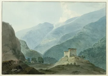 Chukha kastély Bhutánban, 1783 (wc grafit fölött, papíron)